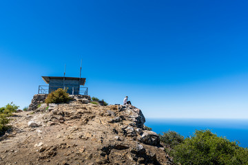 Lookout Hut on Mountain Peak