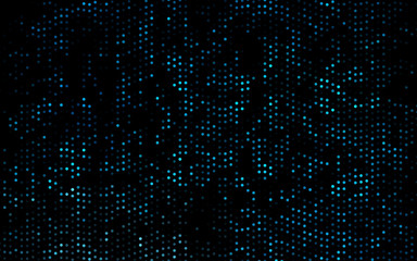 Dark BLUE vector background with bubbles.