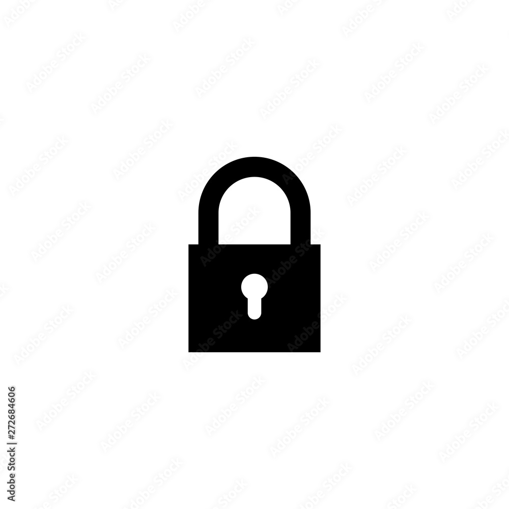Poster lock icon. encryption icon. lock icon in trendy flat style isolated on white background. security sy