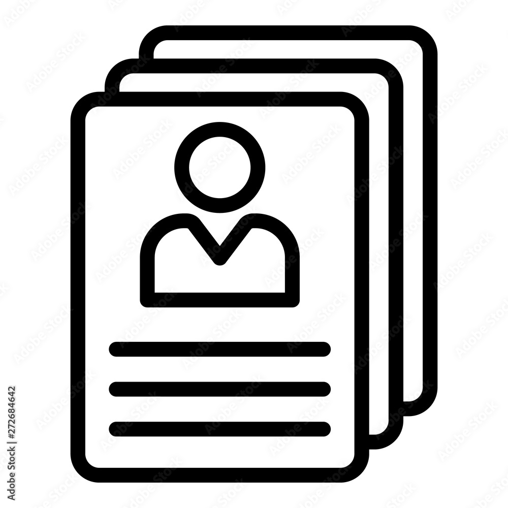 Aufkleber personal files icon. outline personal files vector icon for web design isolated on white background