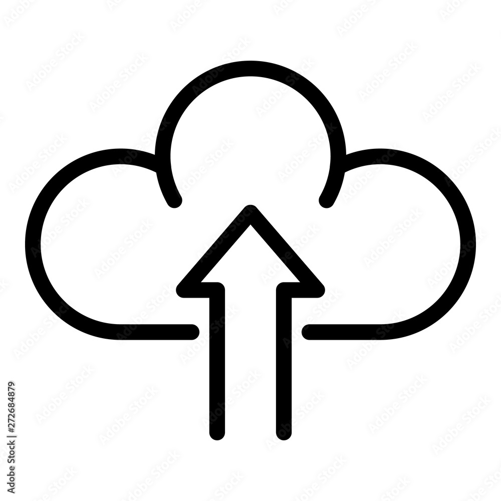 Aufkleber upload data to the cloud icon. outline upload data to the cloud vector icon for web design isolated 