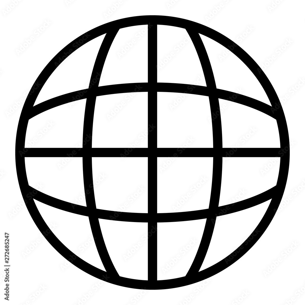Poster globalization icon. outline globalization vector icon for web design isolated on white background