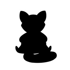 Cute adorable red panda cartoon design animal character flat vector style illustration on white background panda back view