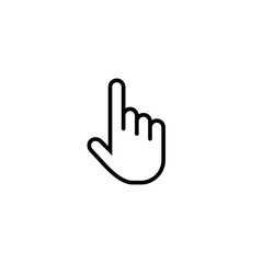 Hand cursor icon click. Hand click icon. Finger pointer isolated vector