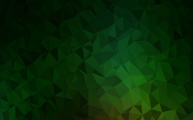 Dark Green vector blurry triangle texture.