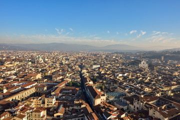 Obraz premium Florence cityscape. Aerial view of Florence. Panorama of Firenze. Tuscany, Italy.