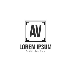 Obraz premium AV Letter Logo Design. Creative Modern AV Letters Icon Illustration