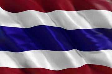 Thailand flag in the wind