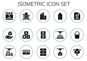 isometric icon set