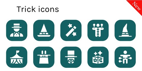 trick icon set