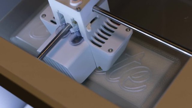 3d printer at work creating form