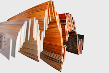 Set of multicolored lamination samples