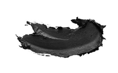 Texture of black crushed eyeliner or black acrylic paint