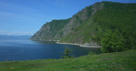 Summer landscape on Lake Baikal. Russia.