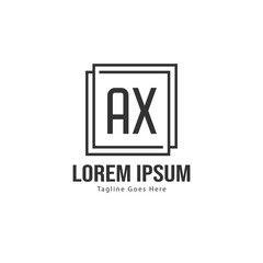 AX Letter Logo Design. Creative Modern AX Letters Icon Illustration