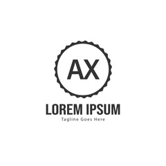 AX Letter Logo Design. Creative Modern AX Letters Icon Illustration