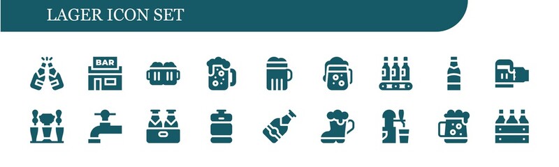 lager icon set