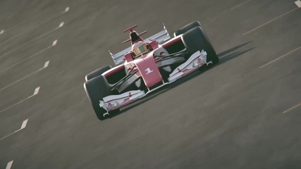 Generic formula one race car driving over finish line - realistic high quality 3d animation – new and improved 4K version of my bestselling video 43949324