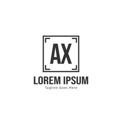 AX Letter Logo Design. Creative Modern AX Letters Icon Illustration
