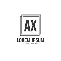 AX Letter Logo Design. Creative Modern AX Letters Icon Illustration