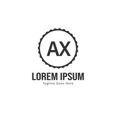 AX Letter Logo Design. Creative Modern AX Letters Icon Illustration