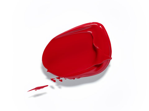 Red paint splash with shadow