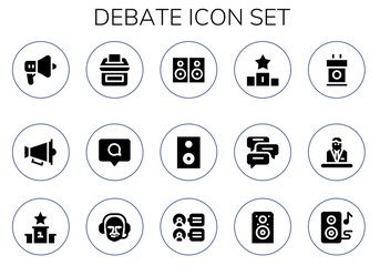 debate icon set