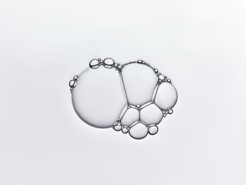 Clear bubbles stuck together