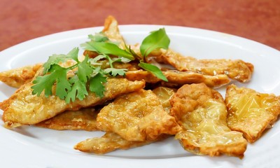 Goong Gra Buang or Crispy Shrimp Pancakes