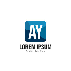 Obraz premium AY Letter Logo Design. Creative Modern AY Letters Icon Illustration