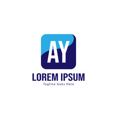 AY Letter Logo Design. Creative Modern AY Letters Icon Illustration