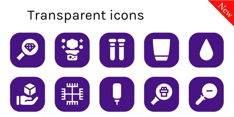 transparent icon set