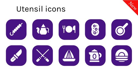 utensil icon set