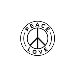 peace logo, peace vector, peace love logo design, simple logo, vintage peace logo