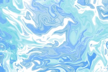 Abstract marble texture art. Digital marbling in retro style. Colorful vintage background.