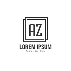 AZ Letter Logo Design. Creative Modern AZ Letters Icon Illustration