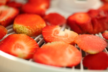 dry red strawberry