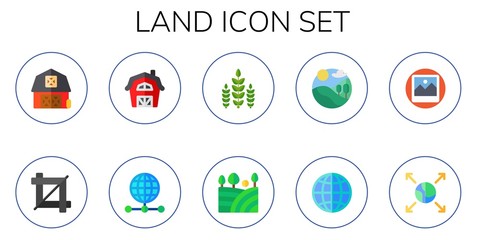 land icon set