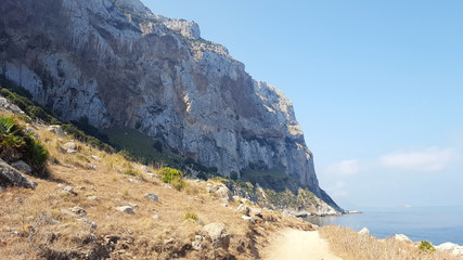 Sea view at North cape in Sicily