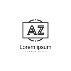 AZ Letter Logo Design. Creative Modern AZ Letters Icon Illustration