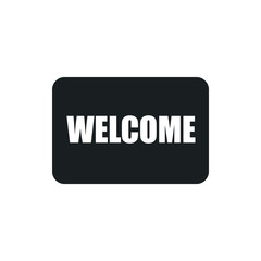 welcome mat vector icon
