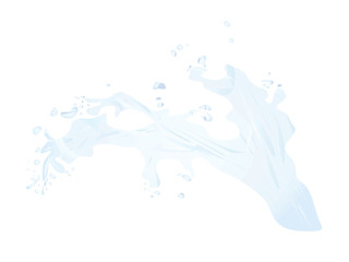 Transparent water splash. vector illustration