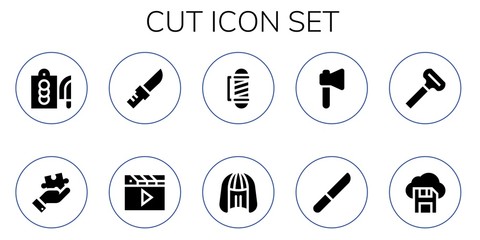 cut icon set