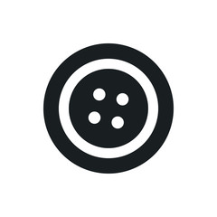 clothes button vector icon
