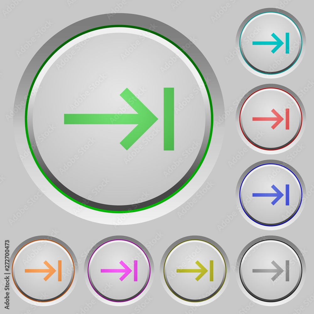 Poster keyboard tab push buttons
