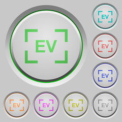 Camera exposure value setting push buttons