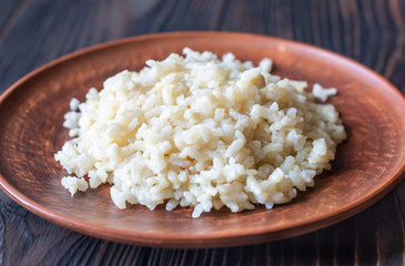 Portion of risotto