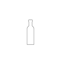 Wine bottle outline icon isolated on white background. Vector illustration.