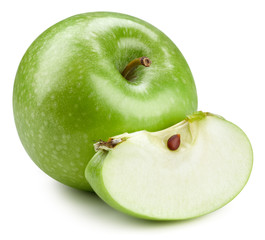Green apples isolated on white
