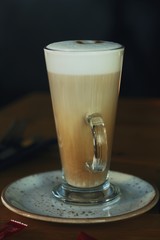 Glass of latte